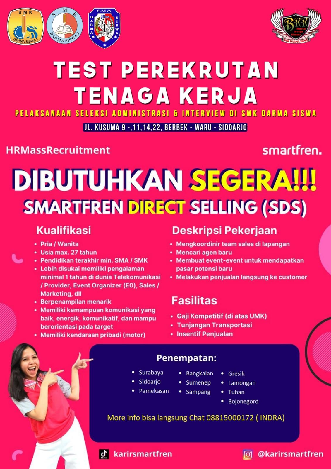 Recruitment Tenaga Kerja PT. Smartfren Telecom Tbk. Di SMA PLUS MAWA